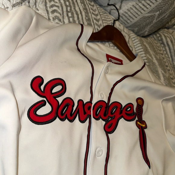 Rare 21 Savage baseball jersey ( savage mode 2 ) Atlanta braves mob style - Picture 9 of 9